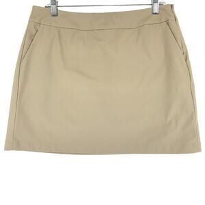Beige Golf Skirt with Pockets and Built-In Shorts - size 6